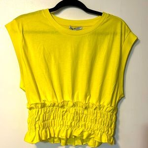 NWT Zara Yellow Wide Strap Tank